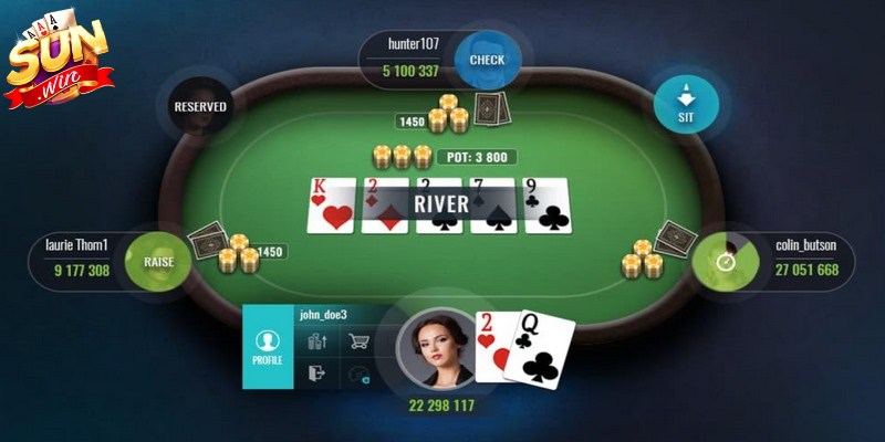 Các thuật ngữ quen thuộc có trong poker Sunwin 